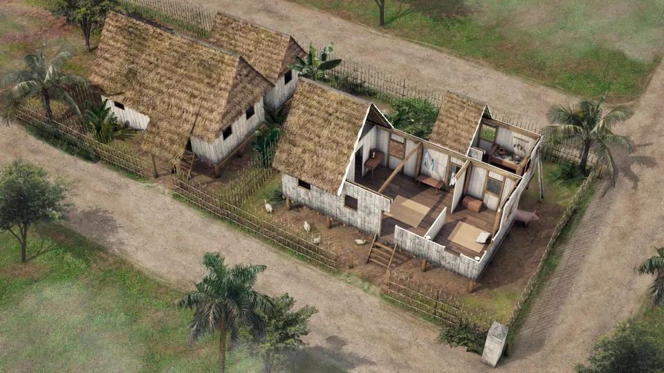 Reconstrucción de las viviendas tradicionales de Guam